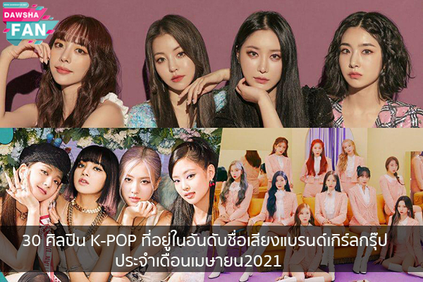 30 ศิลปิน K-POP ที่อยู่ในอันดับชื่อเสียงแบรนด์เกิร์ลกรุ๊ปประจำเดือนเมษายน2021 Hollywood | justinbieber | K-pop | Bnk48